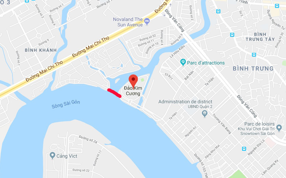 Thông xe cây cầu 500 tỷ qua đảo Kim Cương ở Sài Gòn